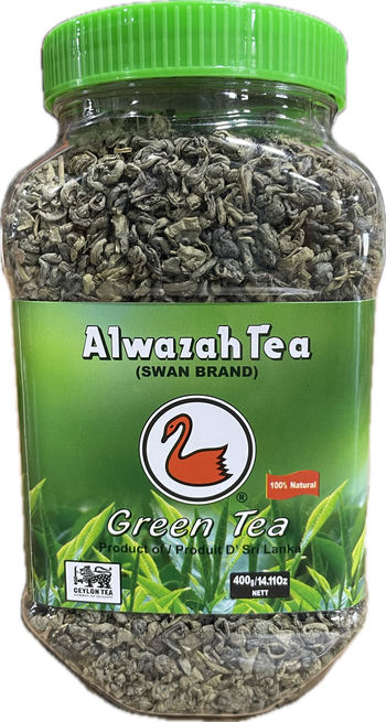 Alwazah Green Tea Loos Plastic Jar (400G) - Papaya Express